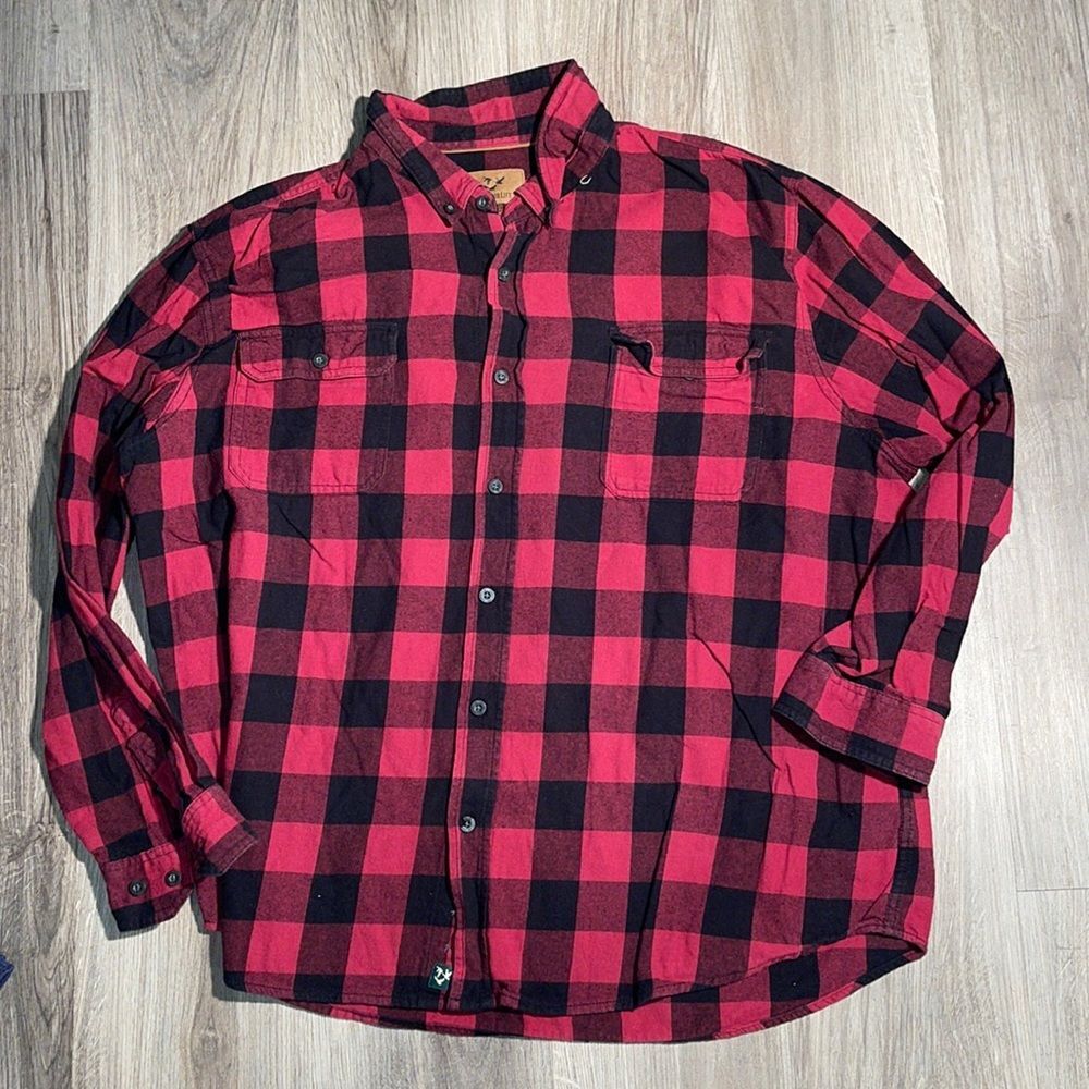 Men’s Outdoor Life, 3XL, flannel shirt, red and black